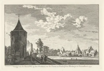 Gezicht vanaf de stadswal te Amersfoort, 1759