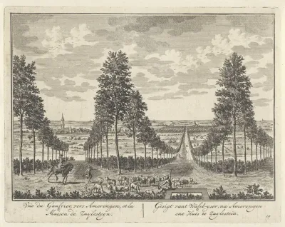 Gezicht vanaf het Wafelijzer naar Kasteel Zuilenstein en Amerongen