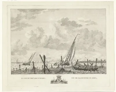 Gezicht vanaf water Salmsteke op Geertruidenberg