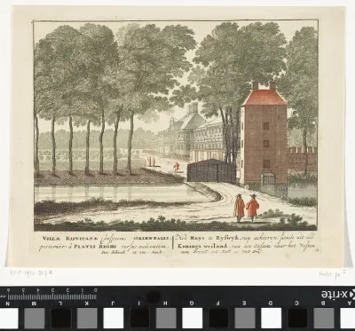 Gezicht vanuit het weiland van de koning op Huis ter Nieuburch te Rijswijk