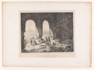 Gezichten in Italië naar tekeningen van Jules Coignet