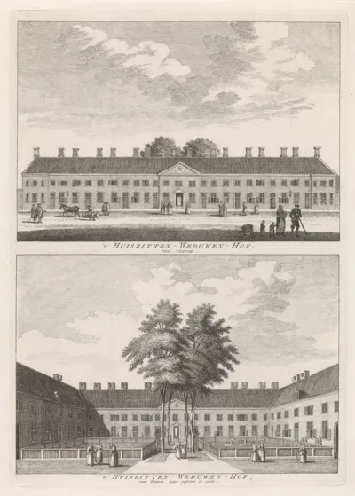 Gezichten op het Huiszittenweduwenhof (Kartuizerhof) van Amsterdam