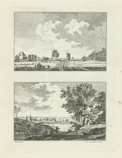 Gezichten op het platteland buiten Kalkar