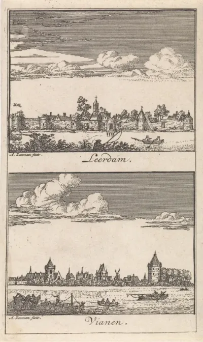 Gezichten op Leerdam en Vianen