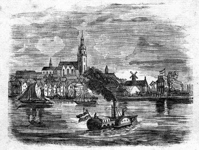 Gezien vanuit het Noorden; een staalgravure