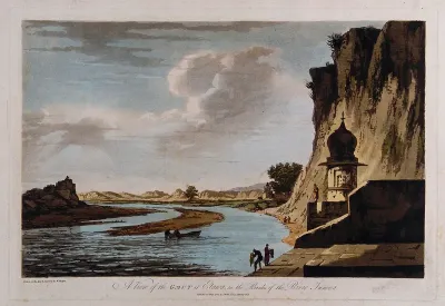 Ghat near Etawah on the river Yamuna, Uttar Pradesh
