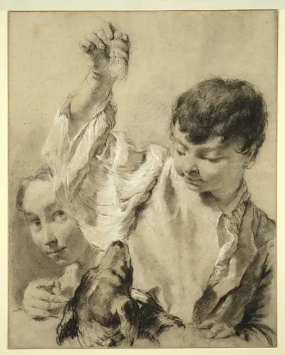 Giacomo Feeding a Dog