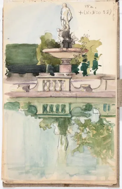 Giardino di Boboli, Florence, page from Järnefelt's sketchbook