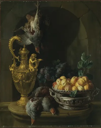 Gibier, abricots et prunes