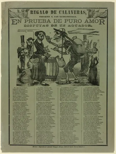 Gift of Calaveras, Given to the Chickpea Sellers. As Proof of True Love, Quarrels of a Water Seller