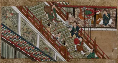 Gifts are carried to the palace