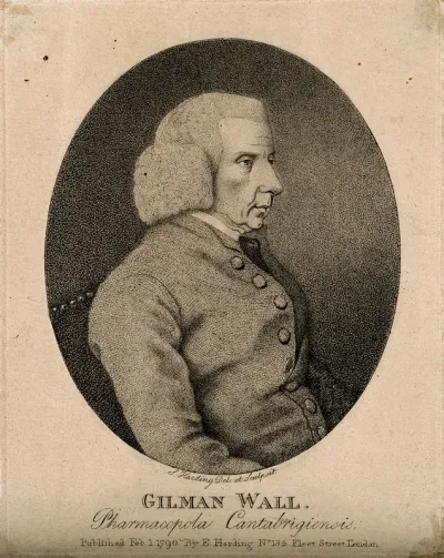 Gilman Wall. Stipple engraving by S. Harding, 1790, after himself
