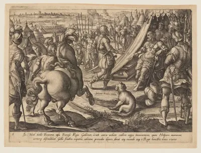 Giovanni de’ Medici before Francis I, plate 6 from The History of Giovanni de’ Medici