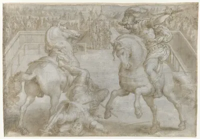 Giovanni de Medici in een steekspel