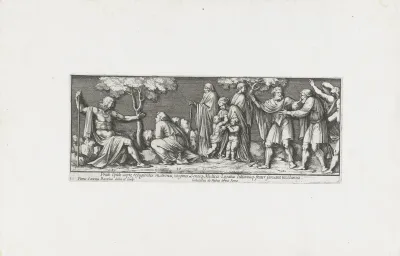 Giovanni de' Medici ontvangt vluchtelingen uit Prato