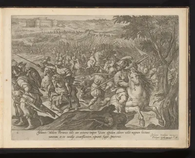 Giovanni de' Medici zorgt voor een veilige aftocht van het keizerlijk leger bij het fort van Pontevico