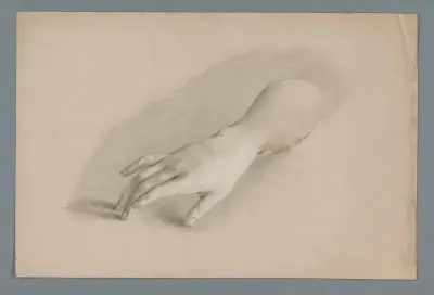 Gipsmodel van een hand