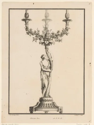Girandole met staande vrouw