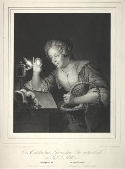 Girl Candling Eggs