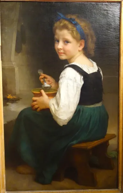 Girl Eating Porridge