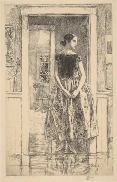 Girl in a Modern Gown