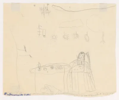 Girl in Crinoline at the Table