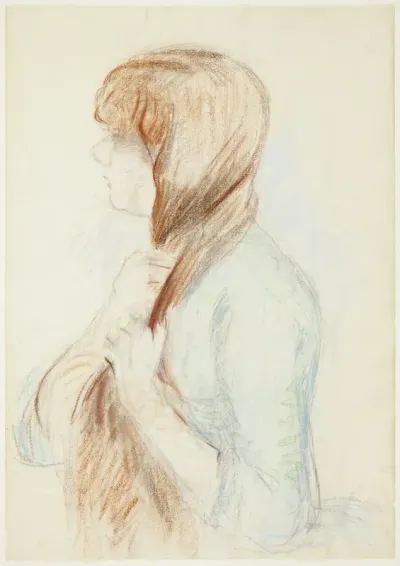Girl Plaiting her Hair (La Natte)