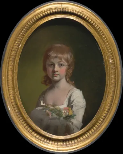 Girl with a Bouquet of Flower