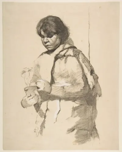 Girl with a Flower Pot