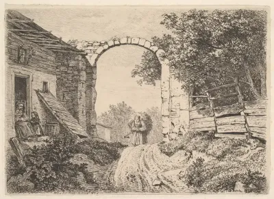 Girl with a Load of Hay, Outside of Thorbogen