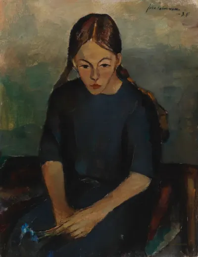 Girl with Anemones