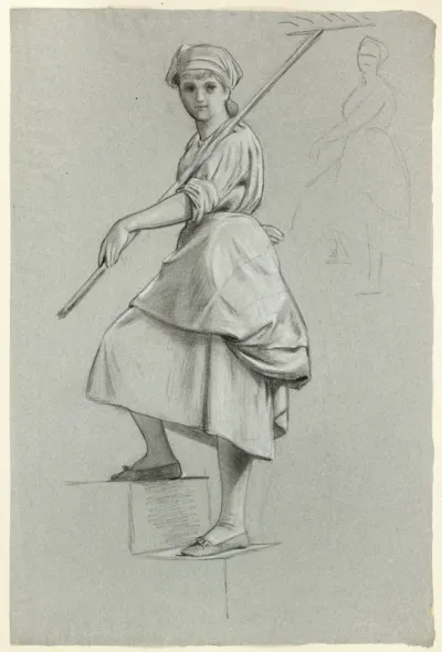Girl with Rake