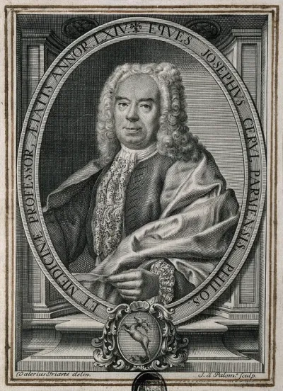 Giuseppe Cervi. Line engraving by J. à Paloma after V. de Iriarte