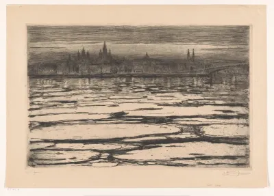 Glacons sur le Rhin