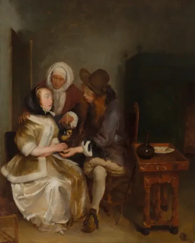 Glass of Lemonade, copy after Gerh. Terborch's painting