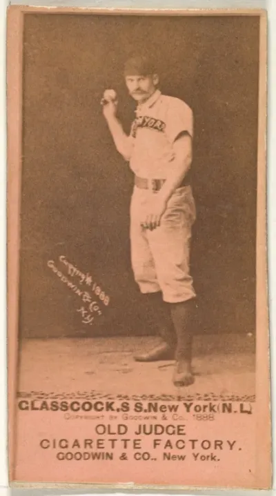 Glasscock, Shortstop, New York, from the Old Judge series (N172) for Old Judge Cigarettes