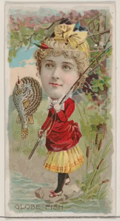 Globe Fish, from the series Fishers and Fish (N74) for Duke brand cigarettes