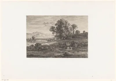 Glooiend landschap met een beek