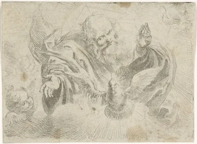 God de Vader met de duif van de Heilige Geest