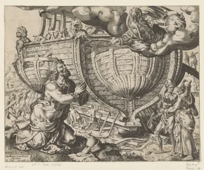 God draagt Noach op de ark te bouwen