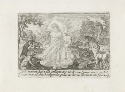 God schept de dieren op het land