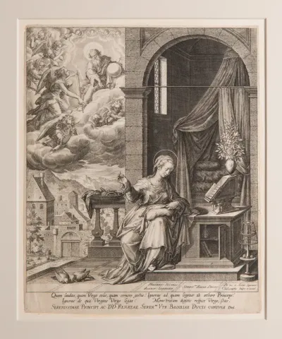 God Sending the Archangel Gabriel to the Virgin