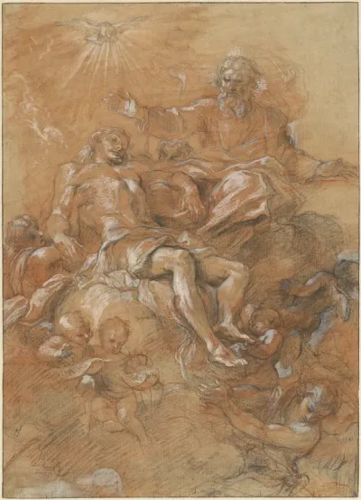 God the Father and the Holy Spirit Receiving the Body of Christ