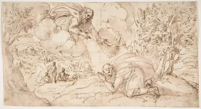 God the Father Appearing to a Kneeling Figure