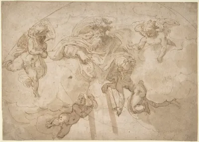 God the Father with Four Angels