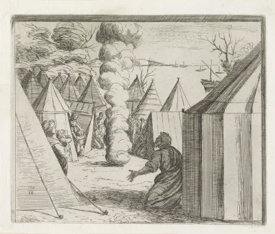 God verschijnt aan Mozes in een rookkolom