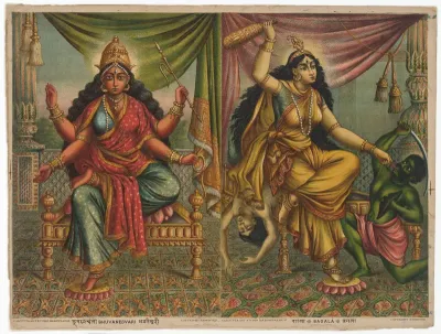 Goddesses Bhuvanesvari and Bagala