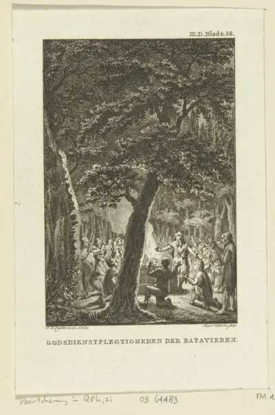 Godsdienstoefening bij de Bataven