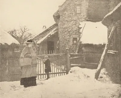 Going to Market   A Winter Scene
