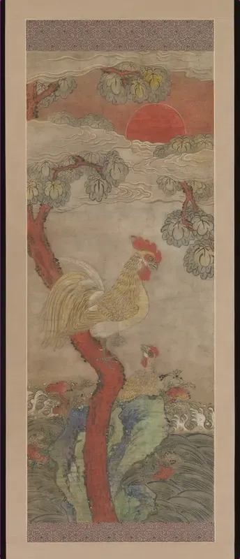 Golden Rooster and Hen